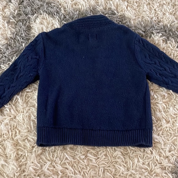 Navy button down Baby Gap 12-18mths cable knit sweater - Picture 4 of 4